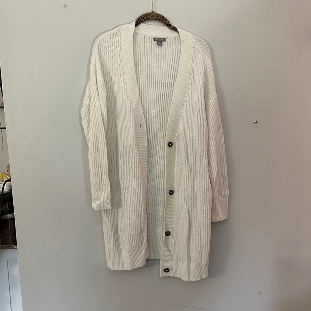 Falls Creek White Knit Sweater